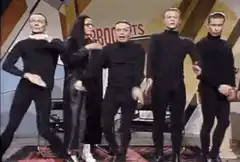The Proclaimers dancing on stage