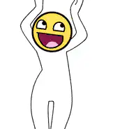 Emoji head body flexing arms