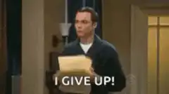 Sheldon throws papers I give up