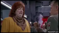 Woman gasps in shock