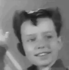 Boy raising hand in class