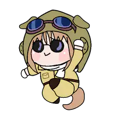 chibi pilot character waving