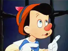Pinocchio's nose grows