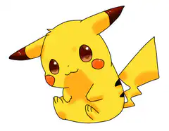 Cute Pikachu sitting
