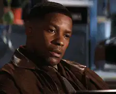 Denzel Washington puts hand on chest