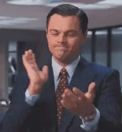 Leonardo DiCaprio clapping sarcastically
