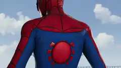 Spider-Man back view with web emblem