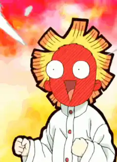 Red-faced anime character shouting