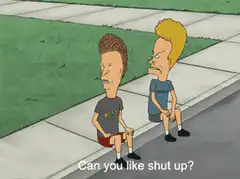 Beavis and Butt-Head Can you like shut up