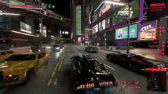 Cyberpunk 2077 night city street
