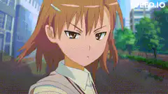 Misaka Mikoto stops a falling building