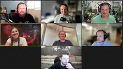 group video call with seven participants