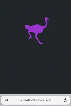 Purple ostrich running animation