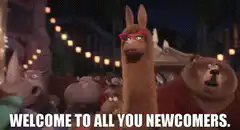 Llama with red glasses welcomes newcomers