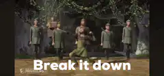 Robin Hood breakdancing in Sherwood Forest