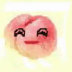 blushing peach emoji