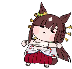 chibi horse girl dancing
