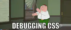 Peter Griffin debugging CSS