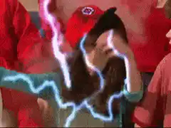 Girl gets hit by lightning