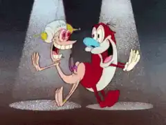 Woody Woodpecker and Buzz Buzzard dancing