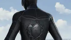 Black Spider-Man suit back view