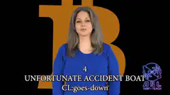 Woman signing 'unfortunate accident boat goes down'