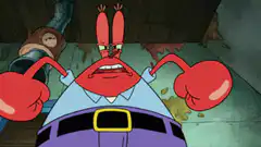 Mr. Krabs angry eyes bulge
