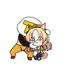 Chibi horse girl hugging
