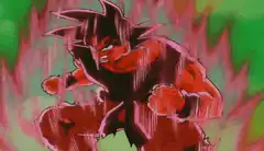 Goku Super Saiyan 4 power up