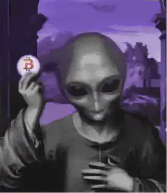 Bitcoin Alien Mona Lisa
