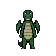 pixel art dinosaur walking