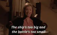 Jenna Fischer ship too big bottle too small