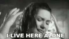 Woman in shower says I live here alone