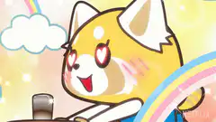 Heart eyes dog driving with rainbows