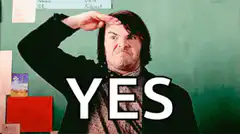 Jack Black Yes Saluting