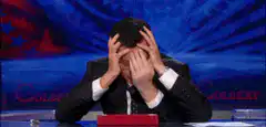 Stephen Colbert facepalm