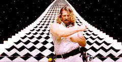 The Dude from The Big Lebowski dancing
