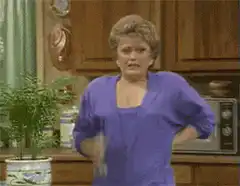 Blanche Devereaux shaking a bottle