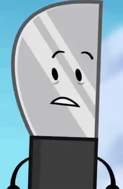 Knife character looking sad