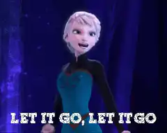 Elsa singing Let It Go