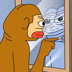 Monkey pointing at Pepe
