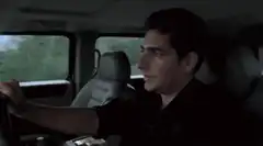 David Krumholtz driving and smirking