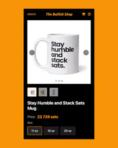 Stay Humble and Stack Sats Mug