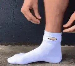 Sock with hidden hand design