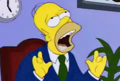 Homer Simpson screaming
