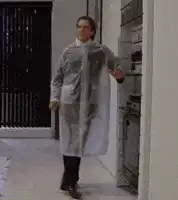 Man in poncho dancing