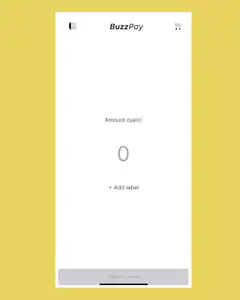 BuzzPay app interface with keypad
