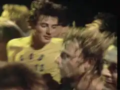 Crowd of young men at a concert