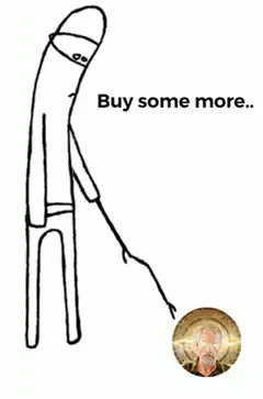 Stick figure begging with a dog