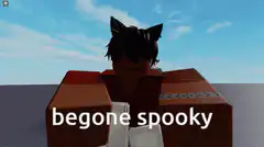 Roblox character throws small creature